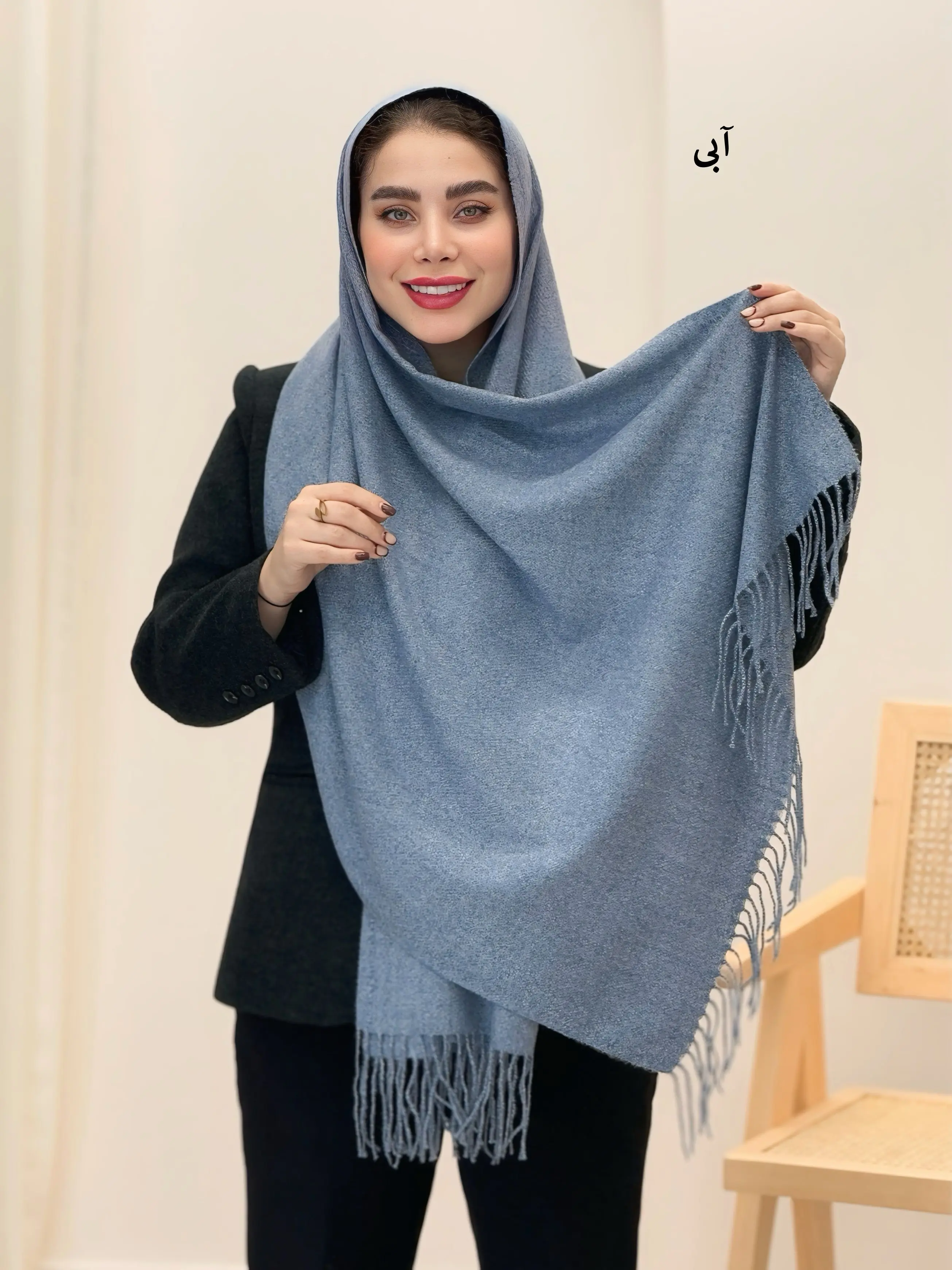 3668-شال موهر دونه برفی